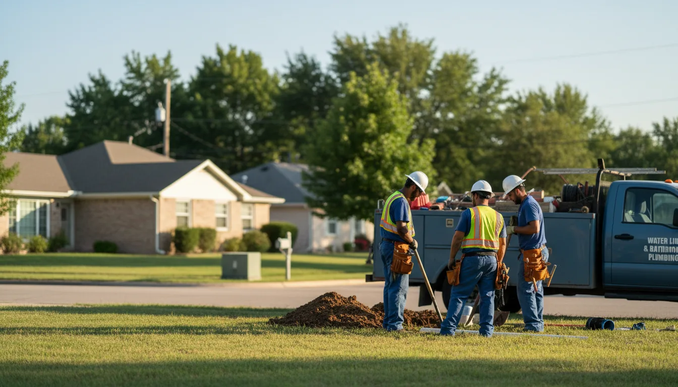 Residential water line and bathroom plumbing service in Rumford, RI